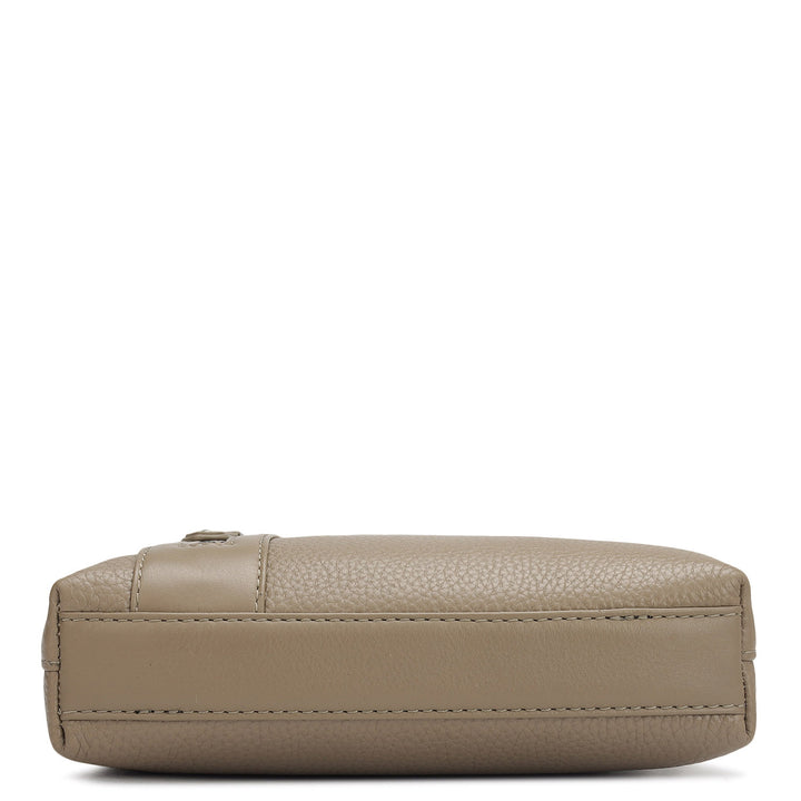 Wax Leather Men Sling - Greyish Taupe