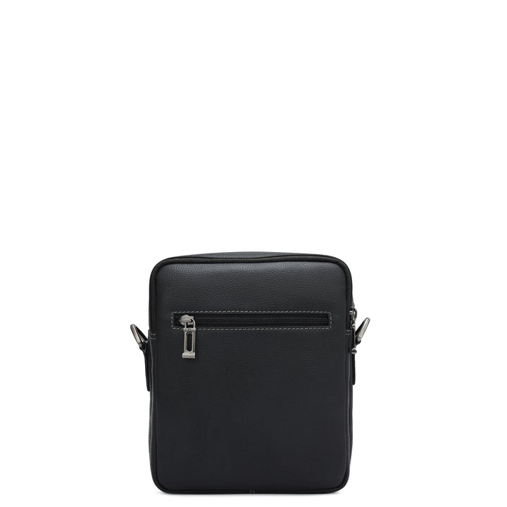 Wax Leather Men Sling - Black