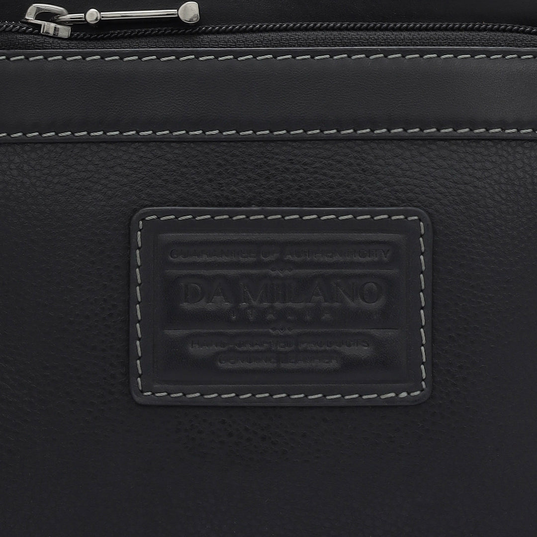 Wax Leather Men Sling - Black