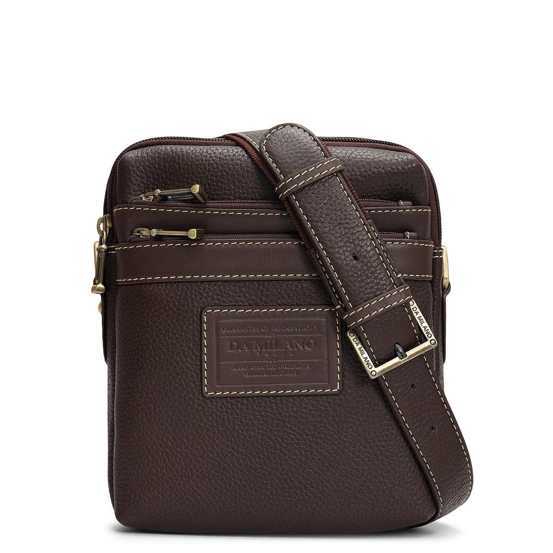 Wax Leather Men Sling - Chocolate