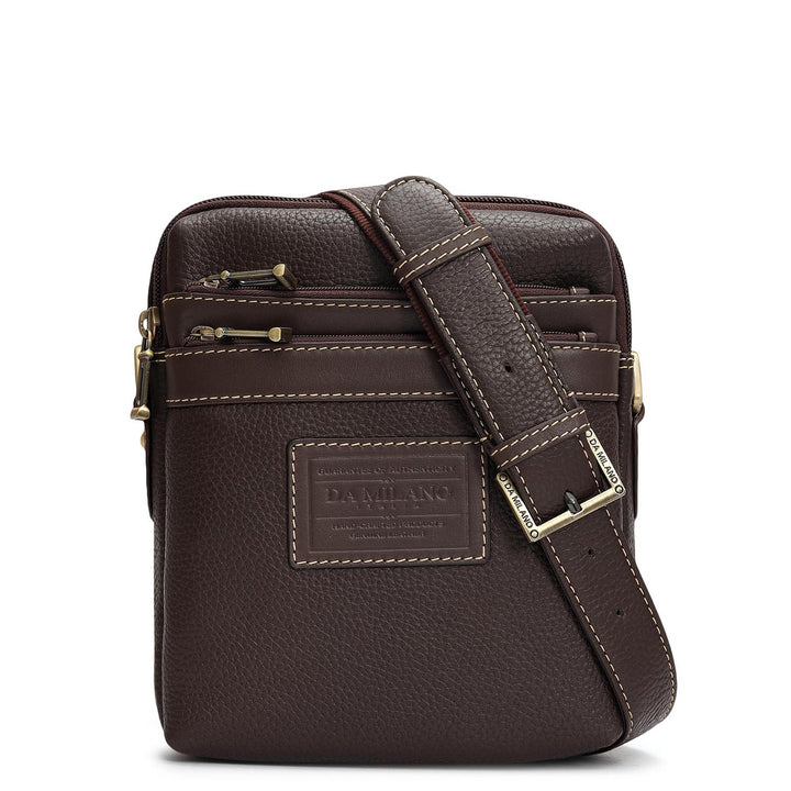 Wax Leather Men Sling - Chocolate