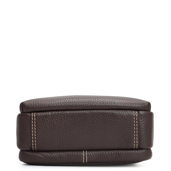 Wax Leather Men Sling - Chocolate