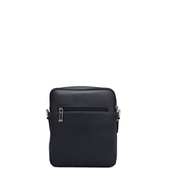 Wax Leather Men Sling - Navy