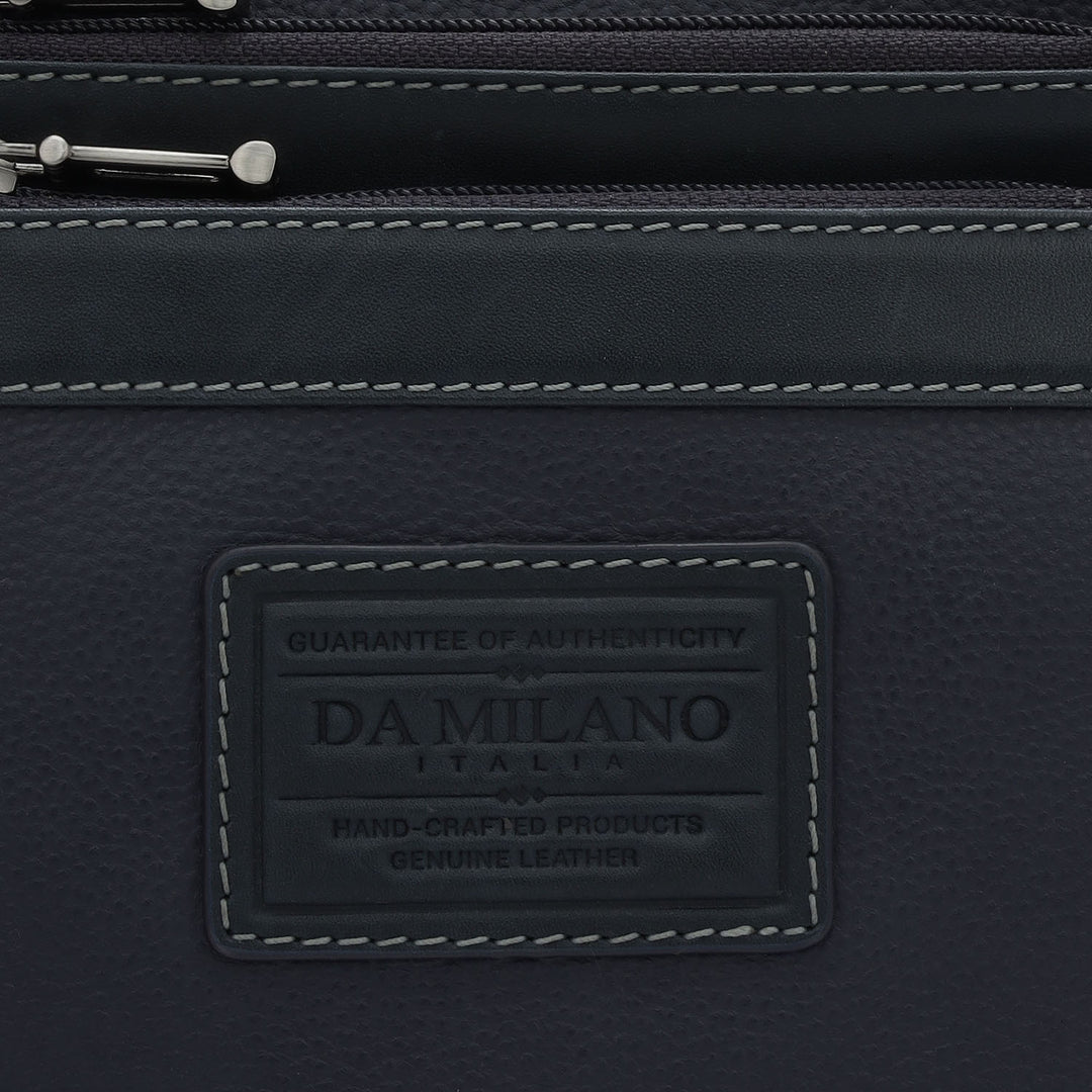 Wax Leather Men Sling - Navy