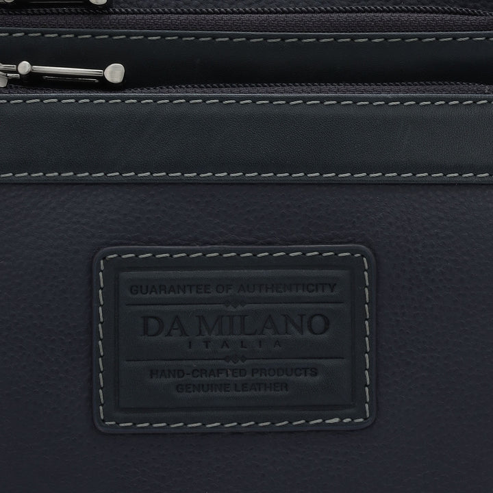 Wax Leather Men Sling - Navy