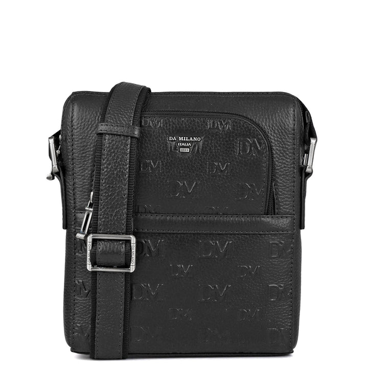 Monogram Wax Leather Men Sling - Black