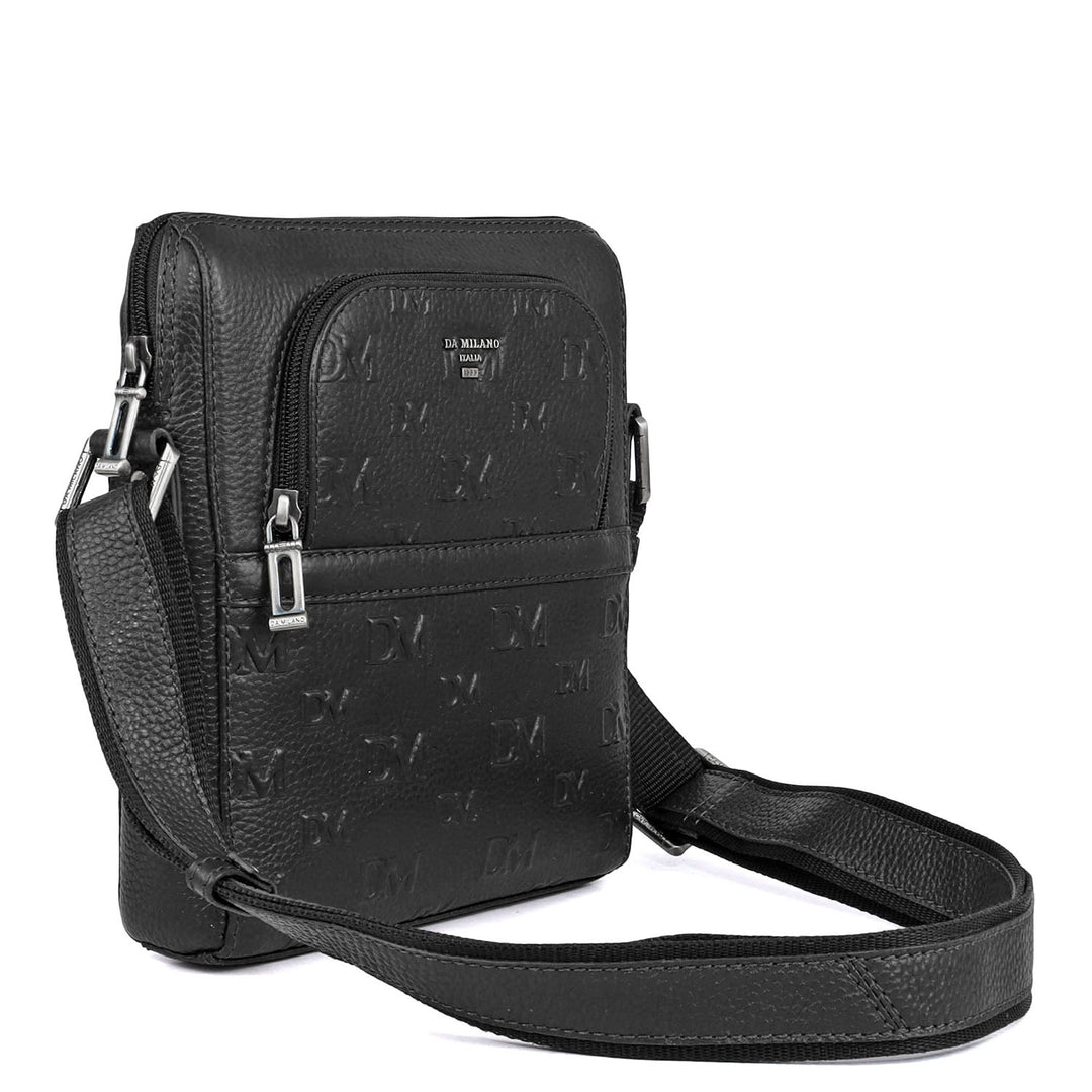 Monogram Wax Leather Men Sling - Black
