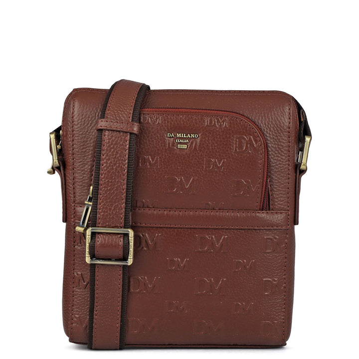 Monogram Wax Leather Men Sling - Espresso