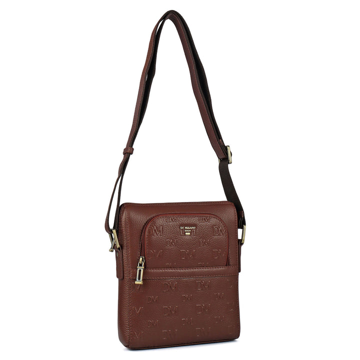 Monogram Wax Leather Men Sling - Espresso