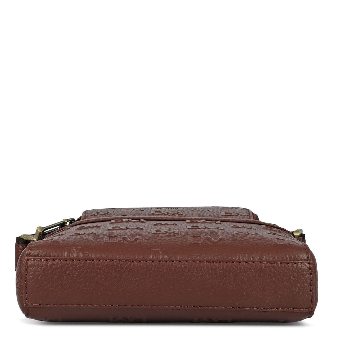 Monogram Wax Leather Men Sling - Espresso