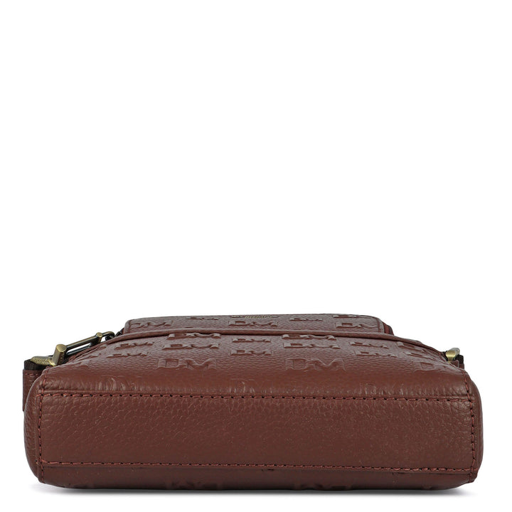 Monogram Wax Leather Men Sling - Espresso