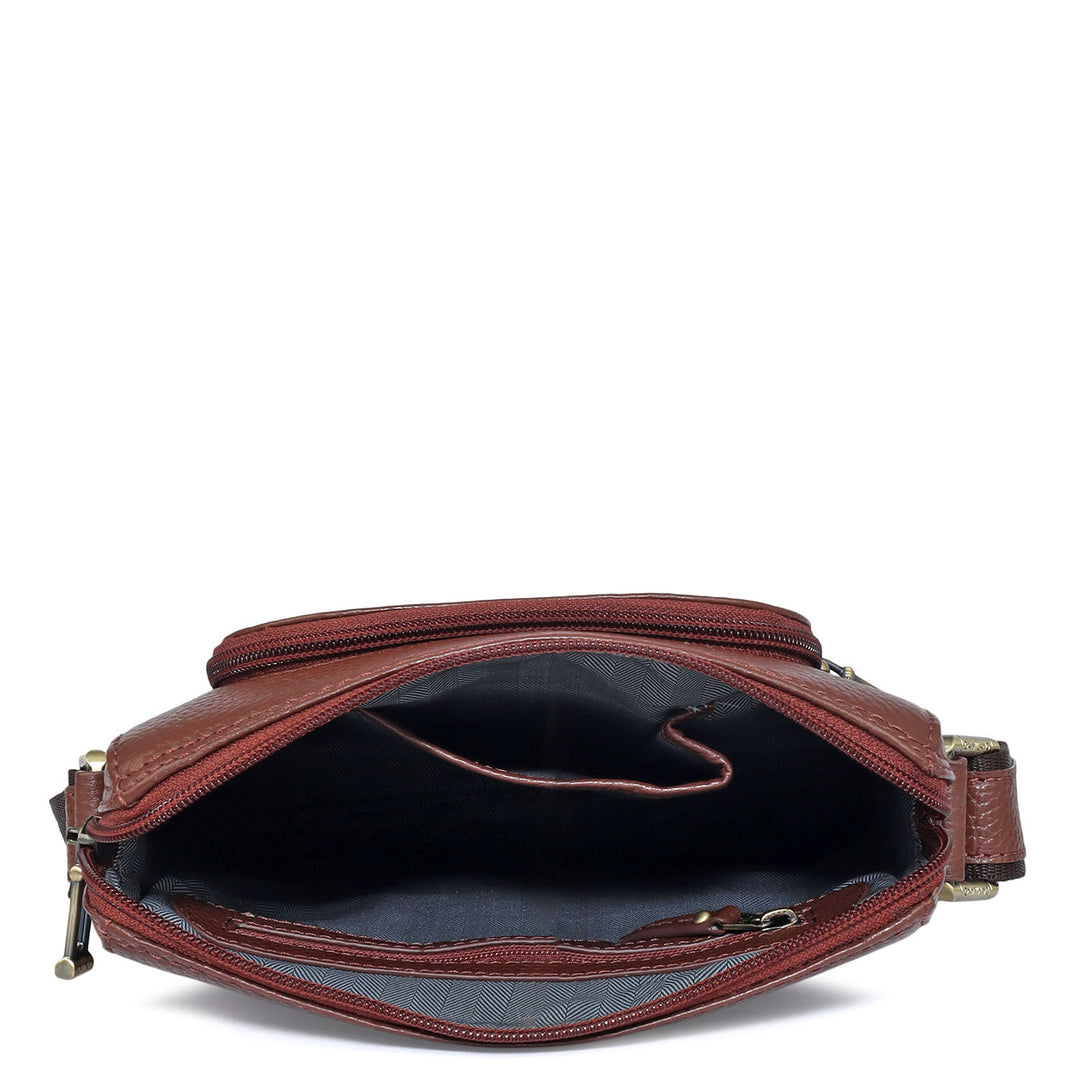 Monogram Wax Leather Men Sling - Espresso