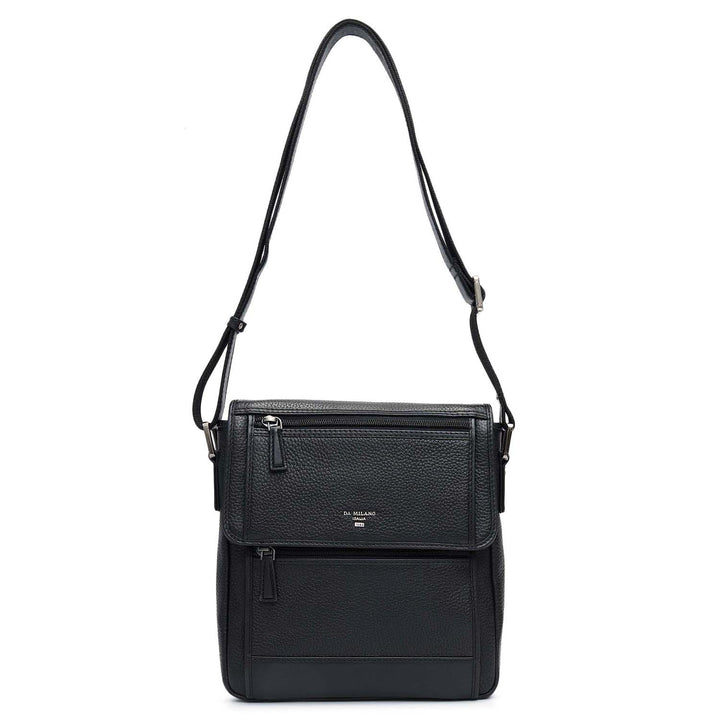 Wax Leather Men Sling - Black