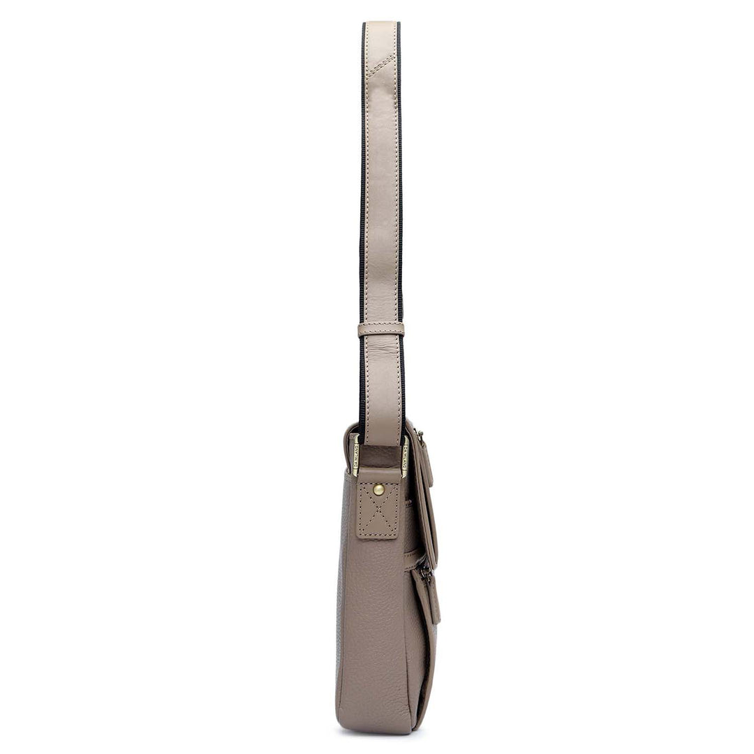 Wax Leather Men Sling - Greyish Taupe