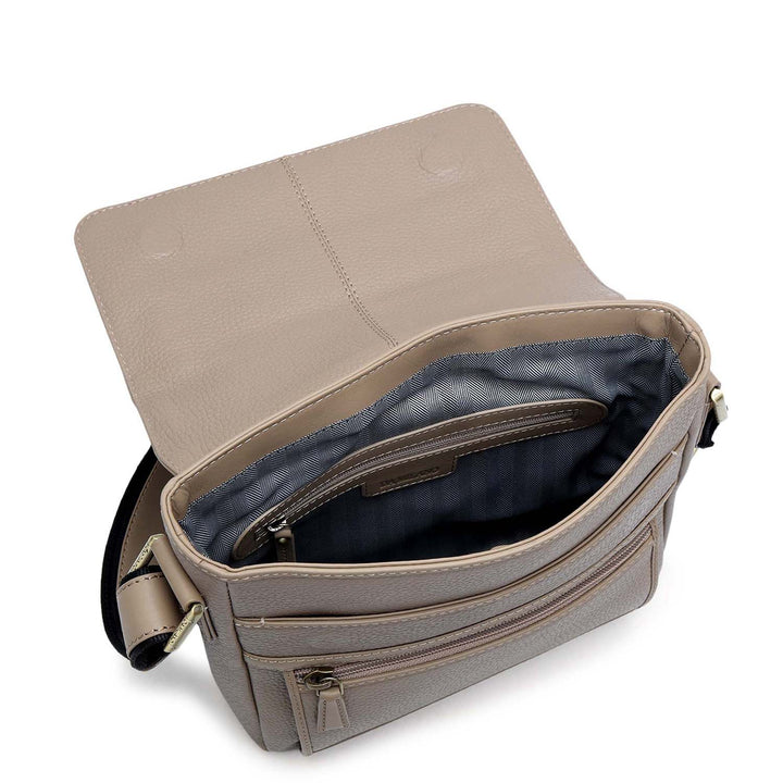 Wax Leather Men Sling - Greyish Taupe