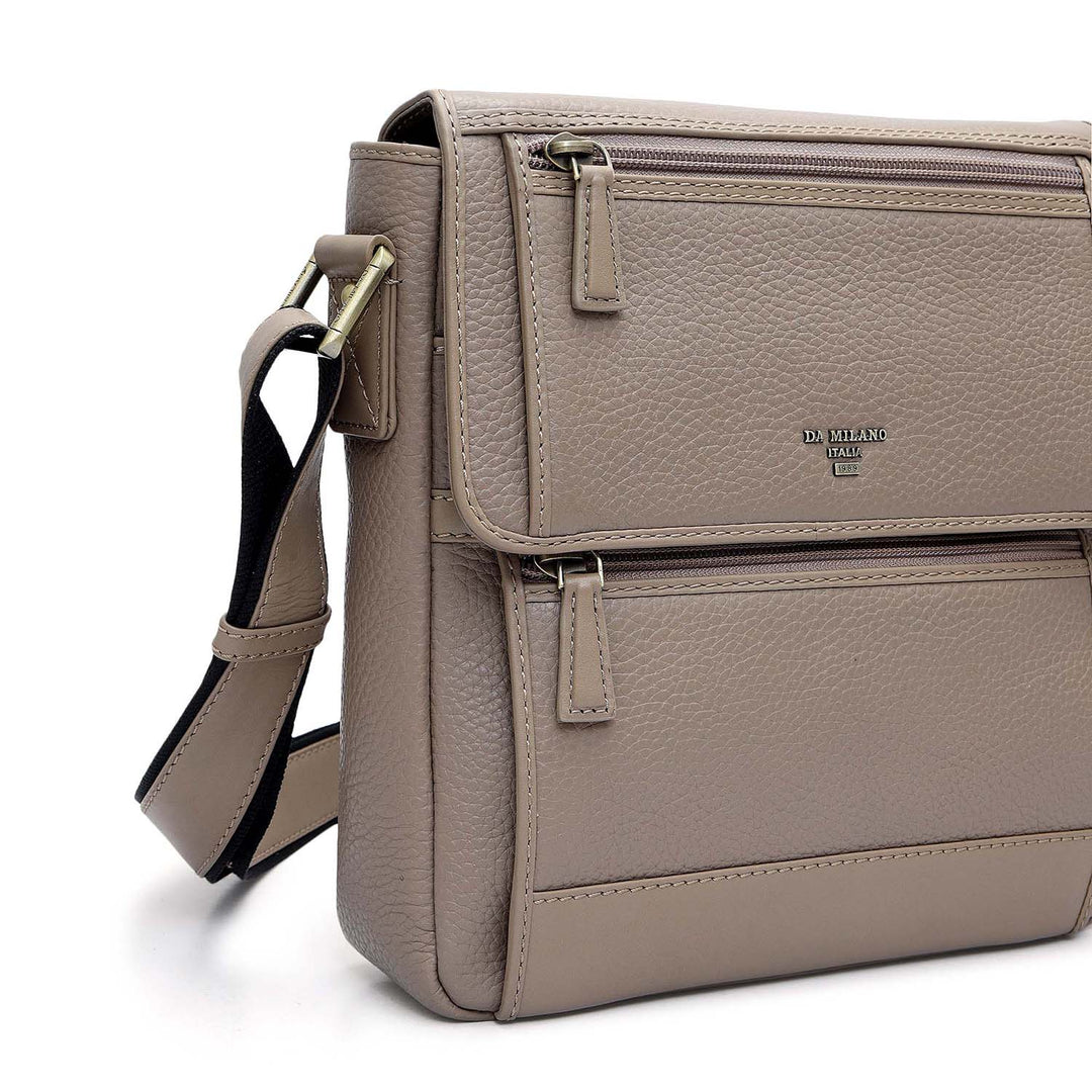 Wax Leather Men Sling - Greyish Taupe