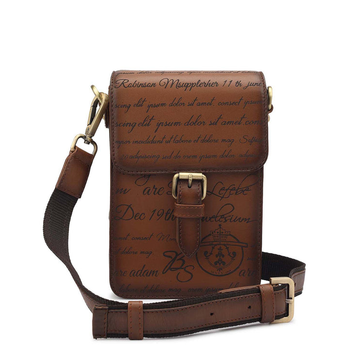 Signato Leather Men Sling - Cognac