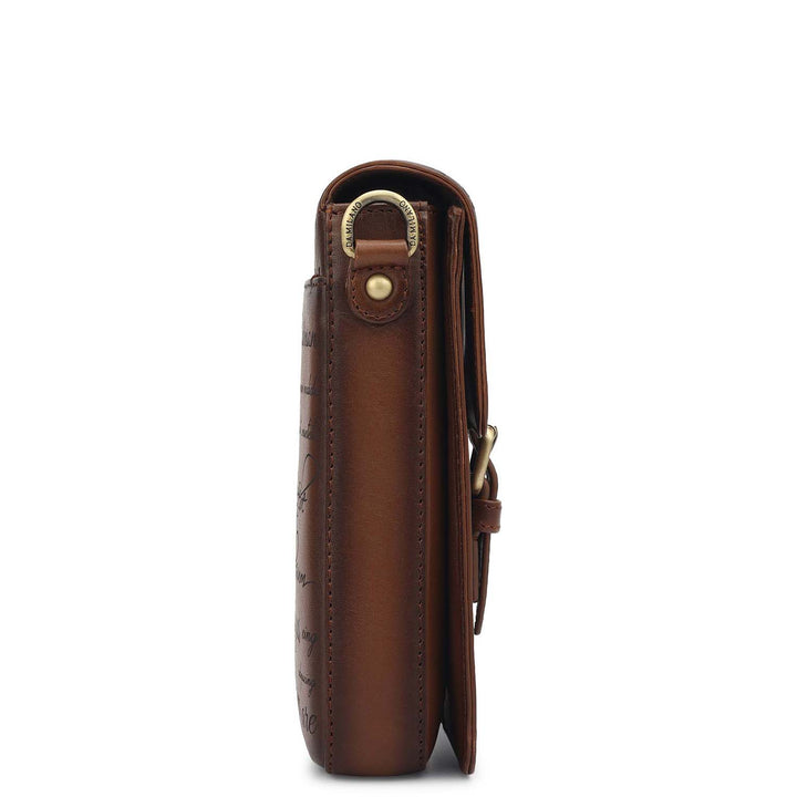 Signato Leather Men Sling - Cognac