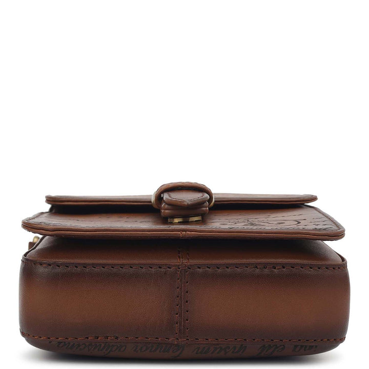 Signato Leather Men Sling - Cognac