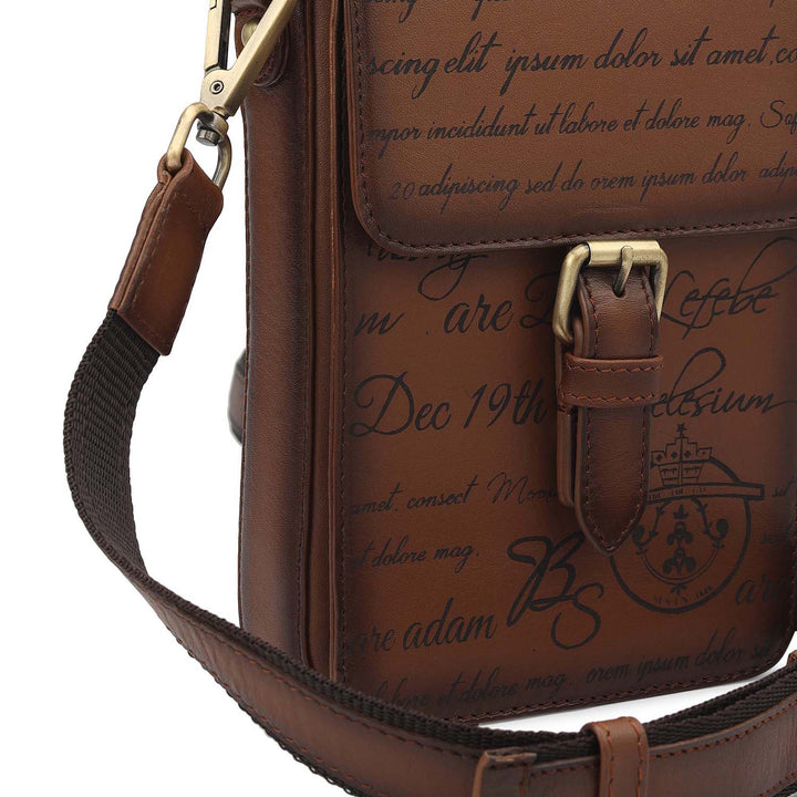 Signato Leather Men Sling - Cognac