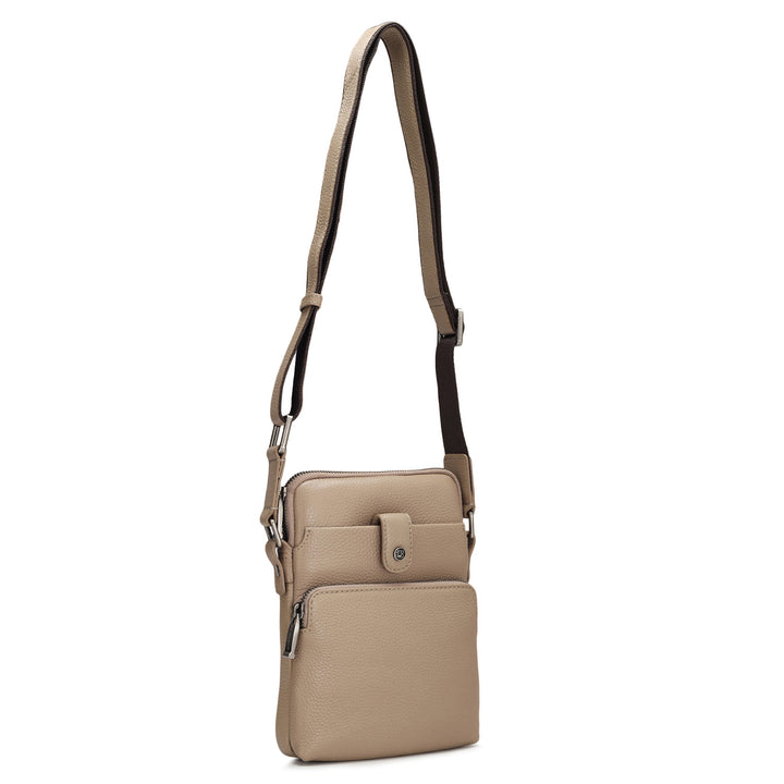 Wax Leather Men Sling - Greyish Taupe