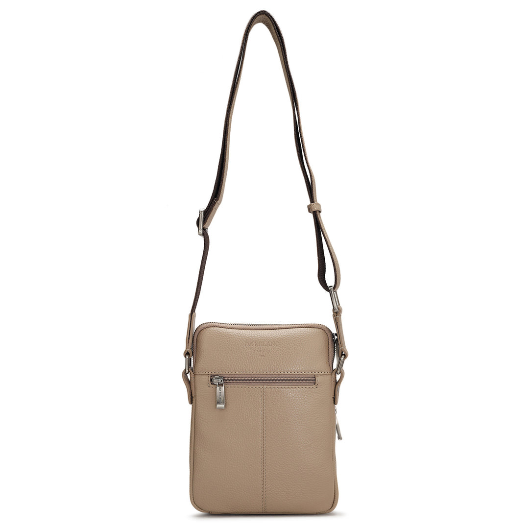 Wax Leather Men Sling - Greyish Taupe