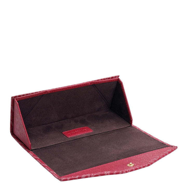 Monogram Leather Spectacle Case - Plumberry