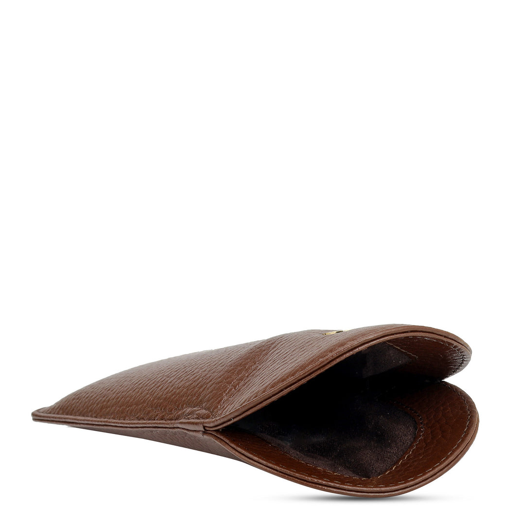 Wax Leather Spectacle Case - Espresso