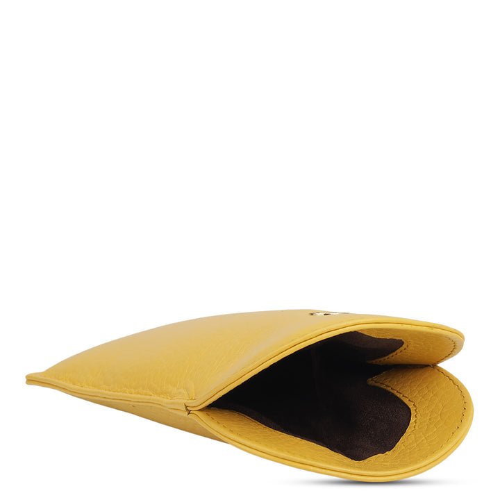 Wax Leather Spectacle Case - Mimosa
