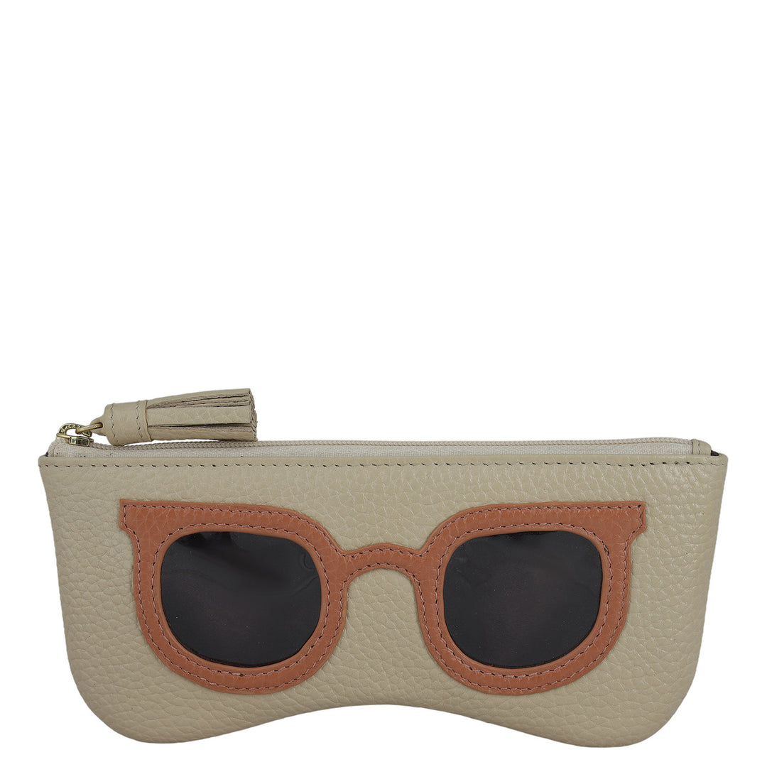 Wax Leather Spectacle Case - Dove
