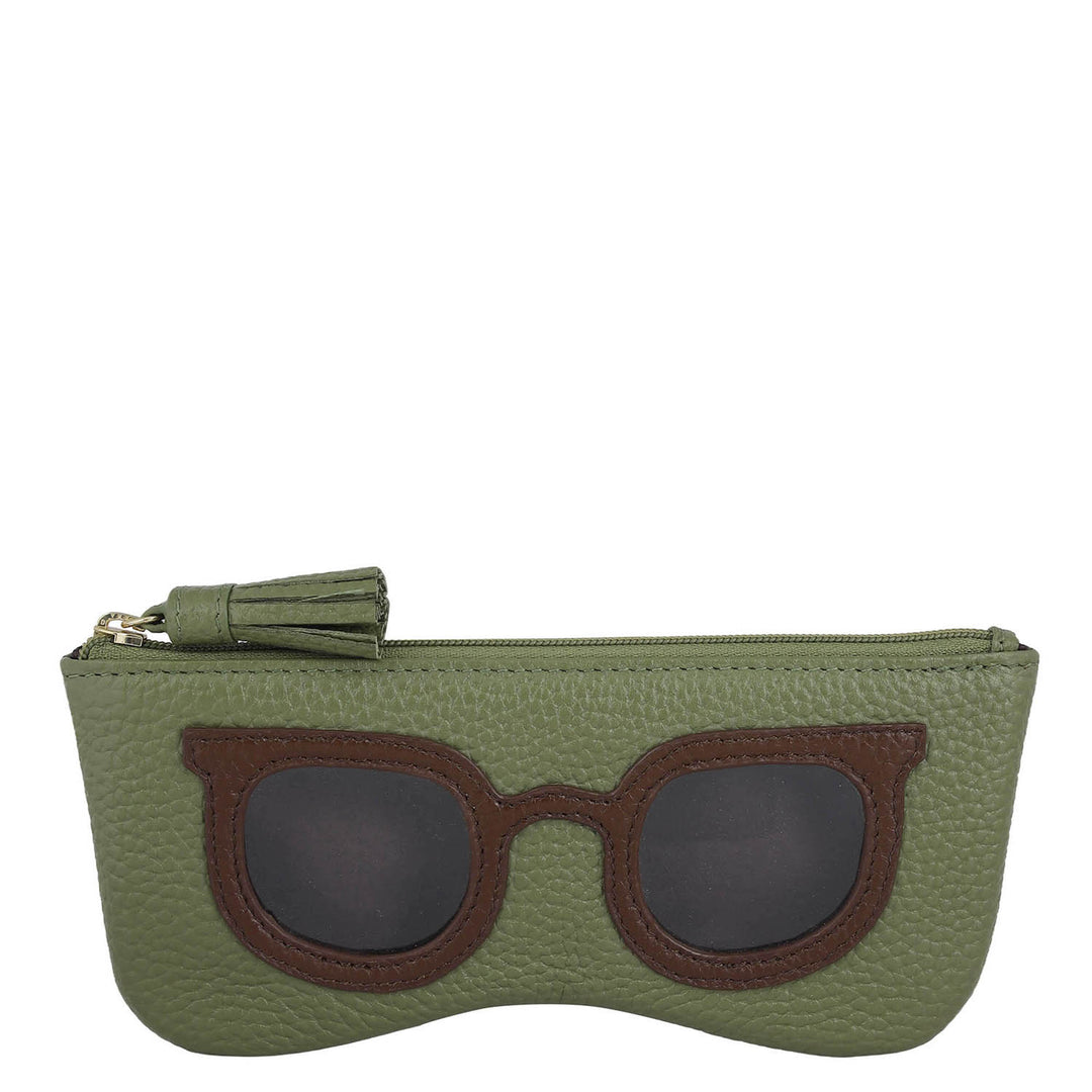 Wax Leather Spectacle Case - Fern