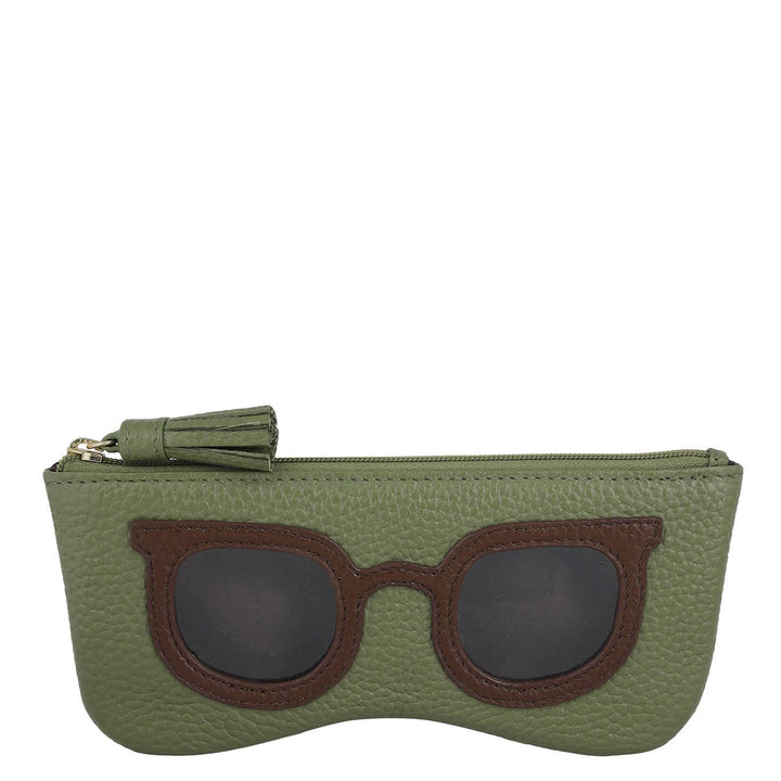 Wax Leather Spectacle Case - Fern