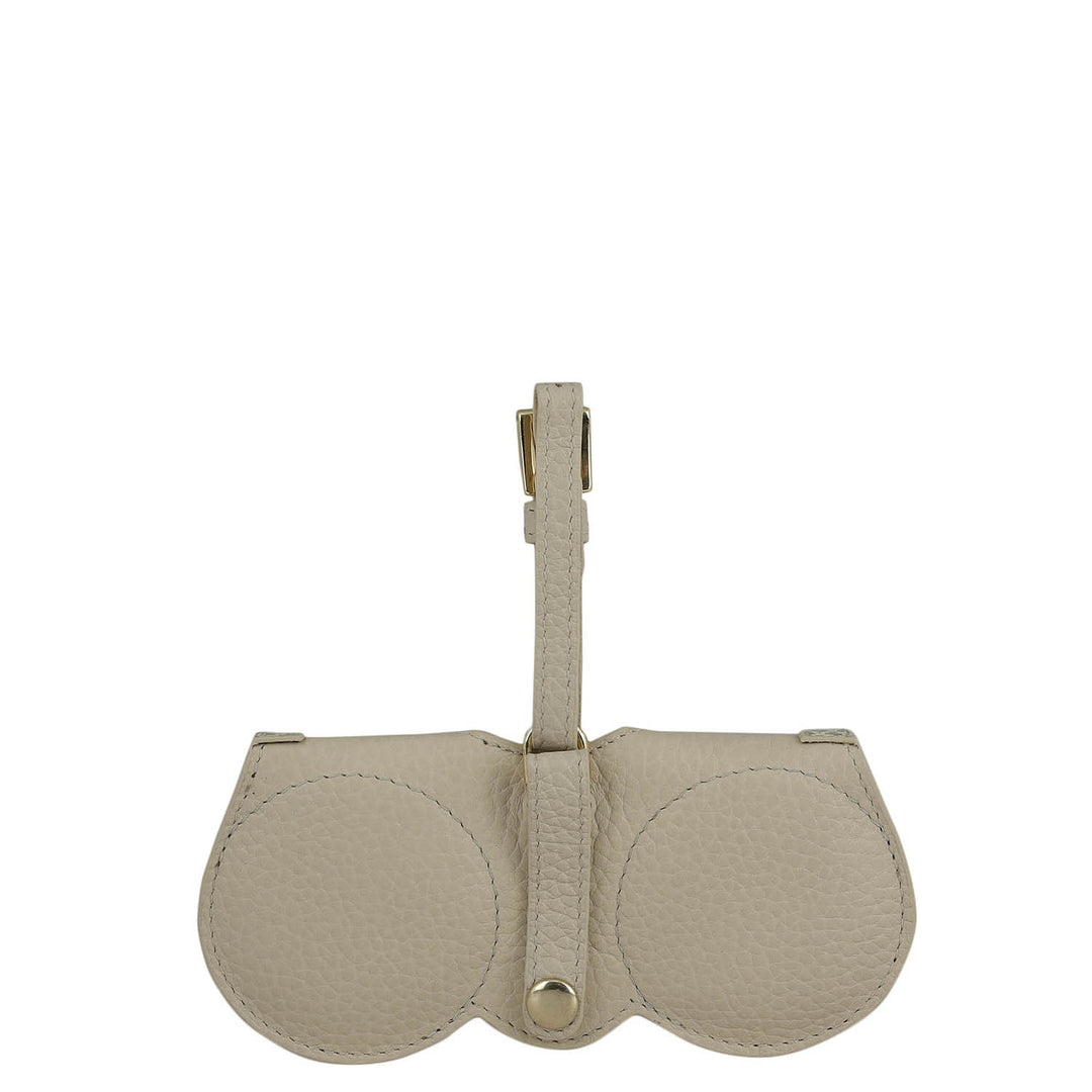 Wax Snake Leather Spectacle Case - Dove