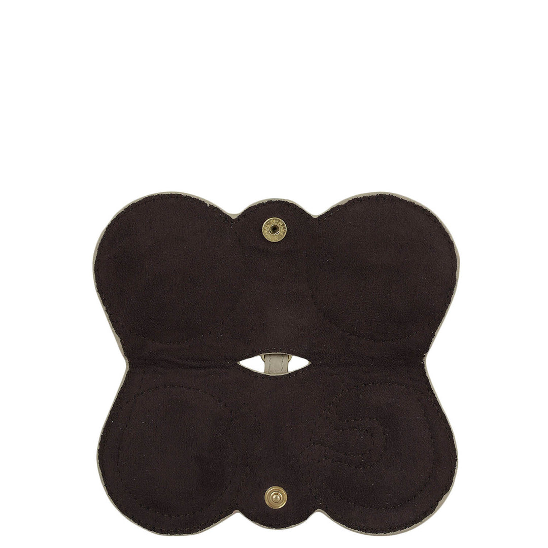 Wax Snake Leather Spectacle Case - Dove