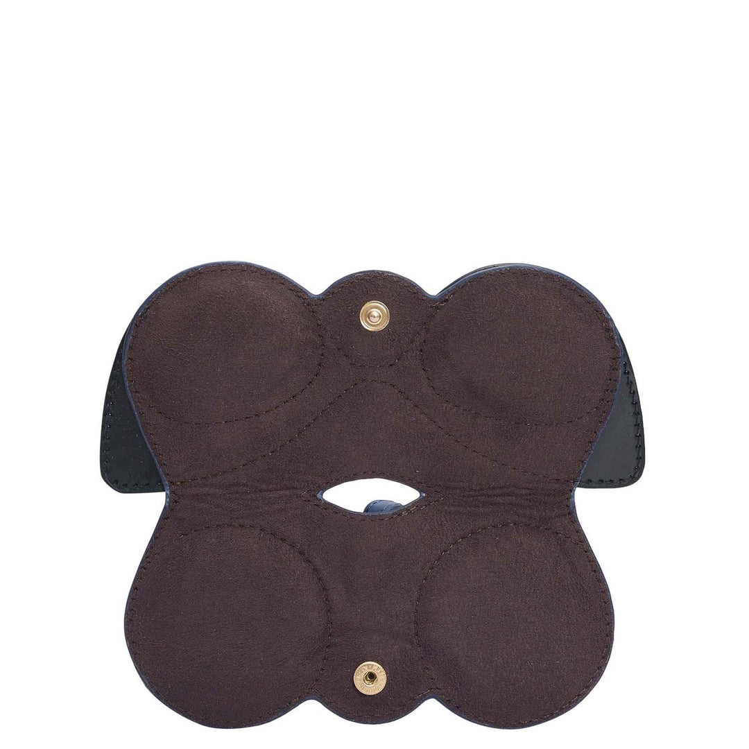 Plain Leather Spectacle Case - Blue