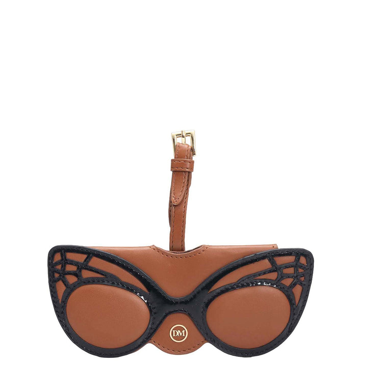 Plain Leather Spectacle Case - Cognac