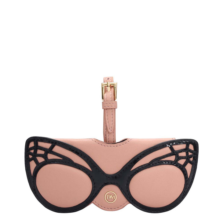 Plain Leather Spectacle Case - Peach