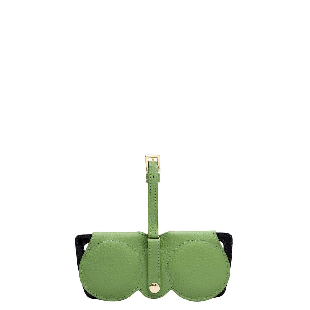 Wax Leather Spectacle Case - Slime