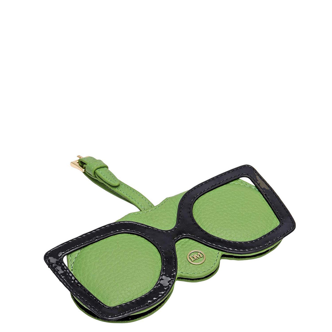 Wax Leather Spectacle Case - Slime