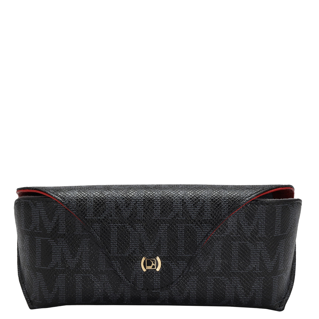 Monogram Leather Spectacle Case - Black