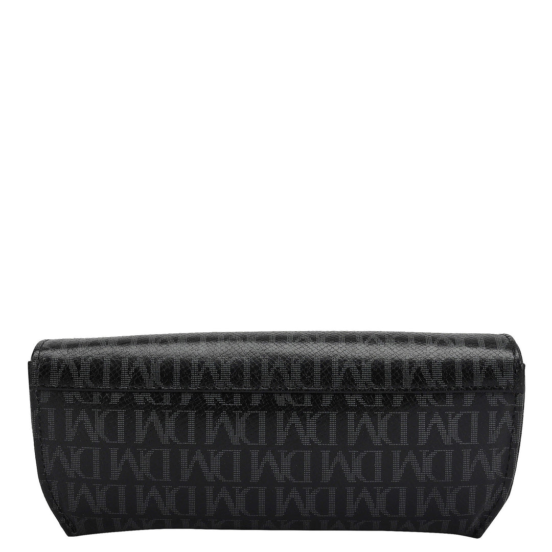 Monogram Leather Spectacle Case - Black