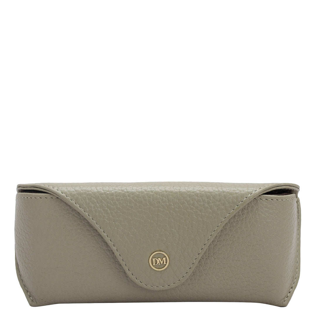Wax Leather Spectacle Case - Khaki