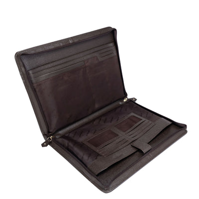 Brown Croco Leather Laptop Sleeve - Upto 13"
