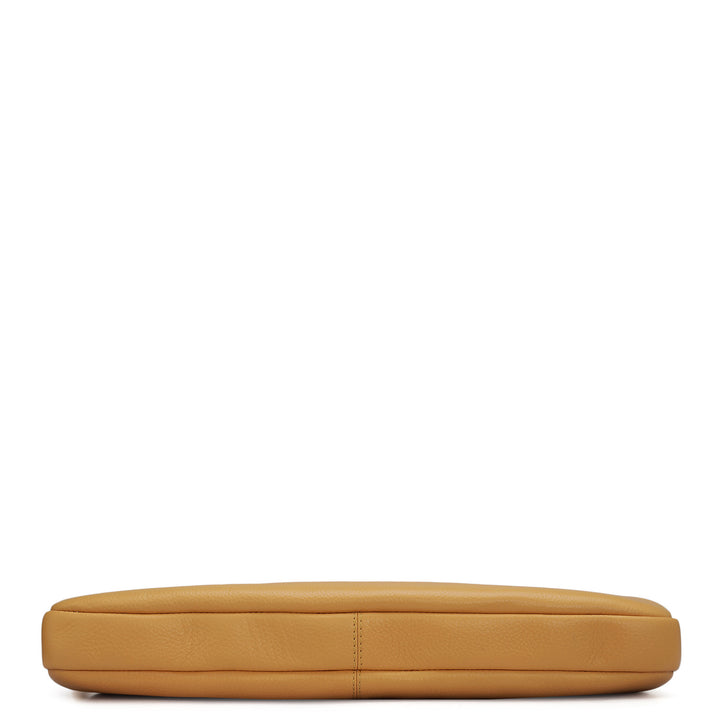 Wax Leather Laptop Sleeve - Apricot Crush