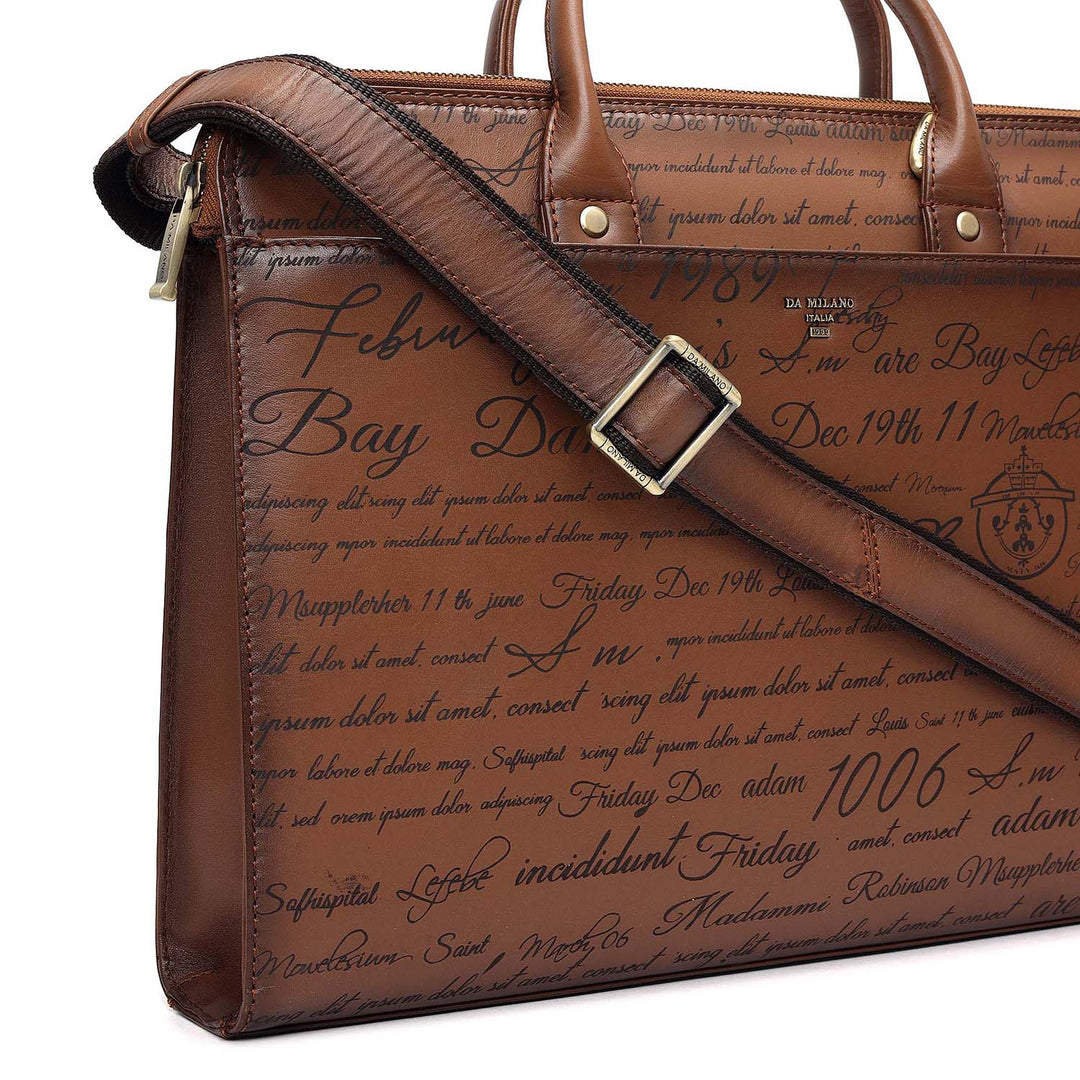 Signato Leather Laptop Sleeve - Cognac