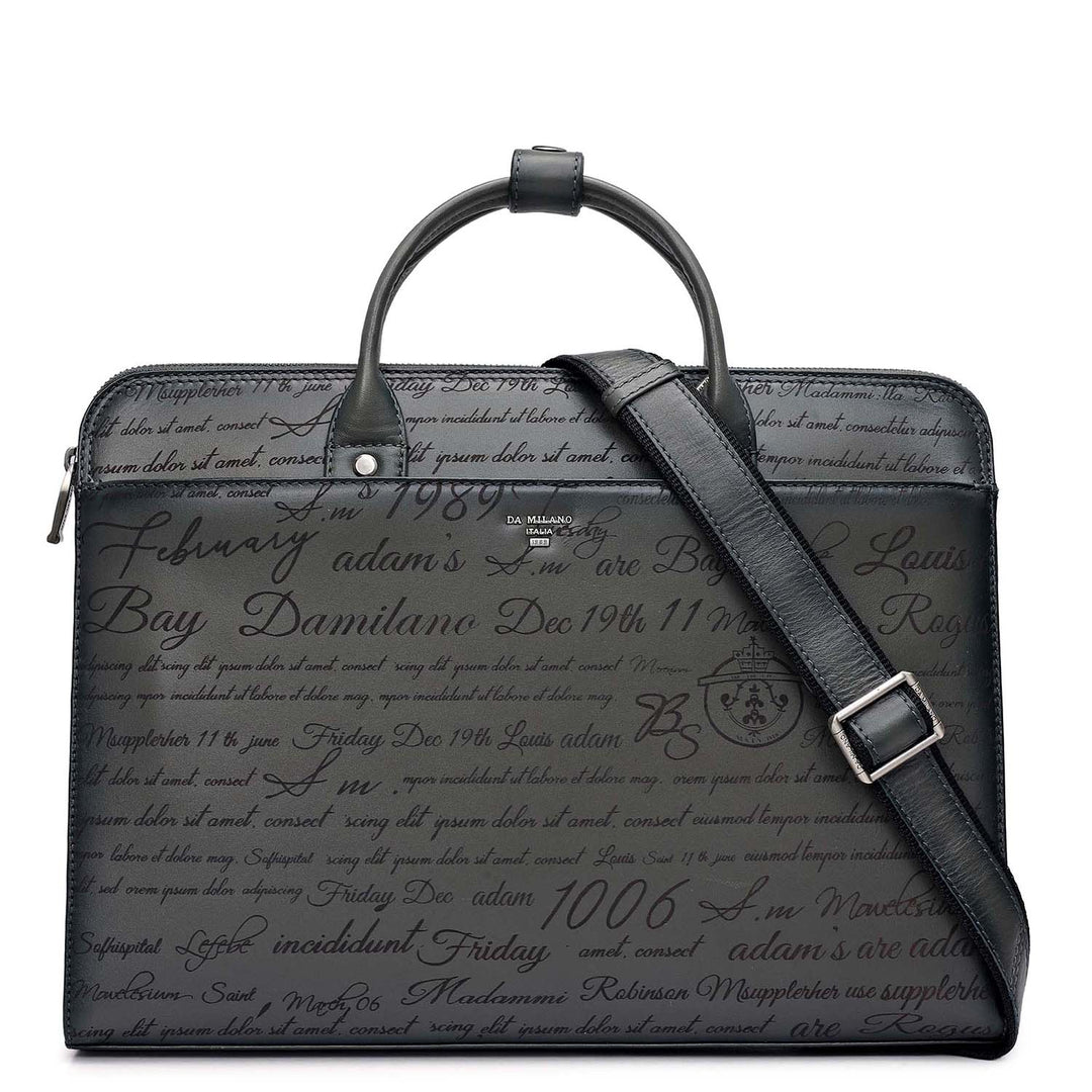 Signato Leather Laptop Sleeve - Grey