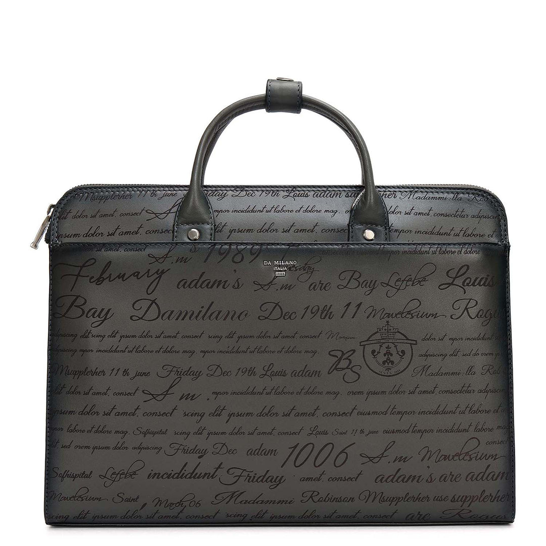 Signato Leather Laptop Sleeve - Grey