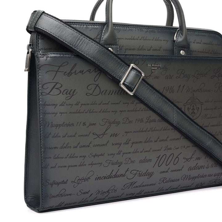 Signato Leather Laptop Sleeve - Grey