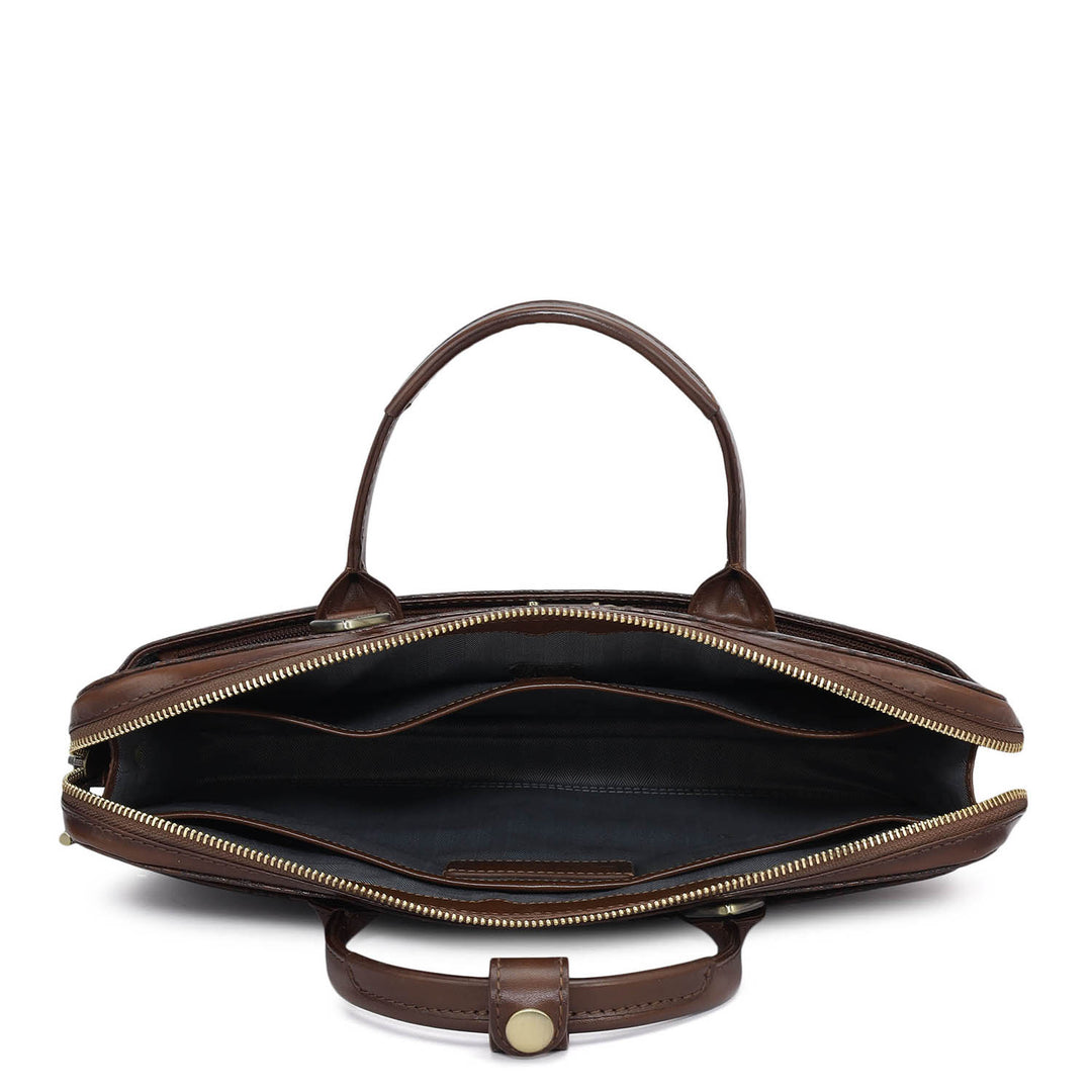 Signato Leather Laptop Sleeve - Cognac