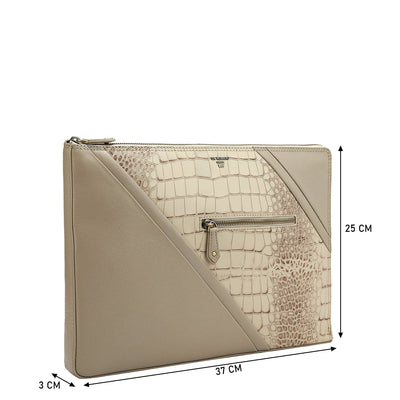 Frost Croco Franzy Leather Laptop Sleeve - Upto 15"